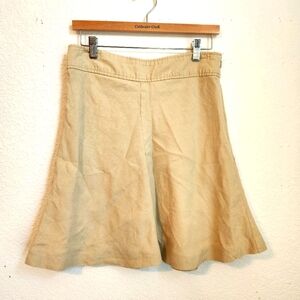 Merona Linen Lined Casual Tan A-loned Skirt,‎ Size 4